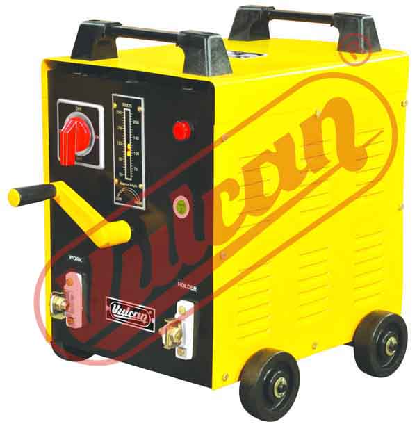 VULCAN Regulator Type Mini Welder medium duty machines in 150, 200 & 250 Amps., Ratings are comp...